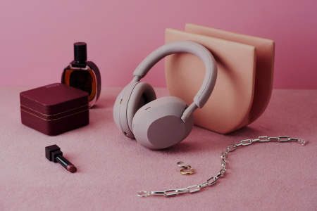 Навушники Over-ear Sony WH-1000XM5 BT 5.2, ANC, Hi-Res, AAC, LDAC, Wireless, Mic, Рожевий - фото 6