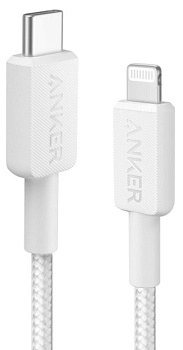 Кабель Anker 322 USB-C to Lightning - 0.9m Nylon White