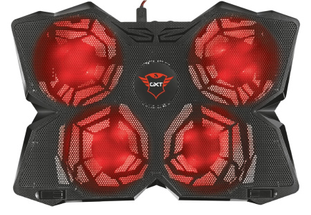 Підставка для ноутбука Trust GXT 278 Yozu, до 17.3", RED LED, чорний - фото 1