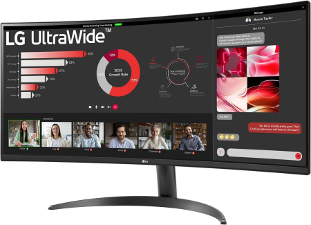 LG Монітор 34" 34WR50QK-B 2xHDMI, DP, Audio, VA, 3440x1440, 21:9, 100Hz, sRGB 99%, CURVED, FreeSync, HDR10 - фото 2 LG Монітор 34" 34WR50QK-B 2xHDMI, DP, Audio, VA, 3440x1440, 21:9, 100Hz, sRGB 99%, CURVED, FreeSync, HDR10 - фото 2