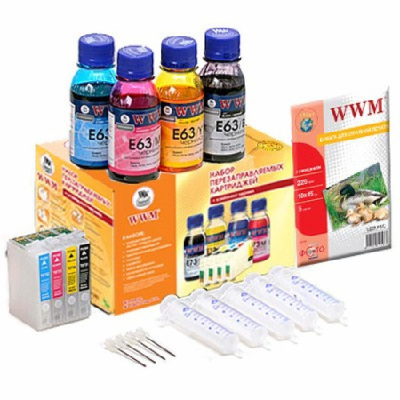 Комплект перезаправних картриджів WWM Epson C67/87/CX3700/4100/4700 (RC.T063) - фото 1