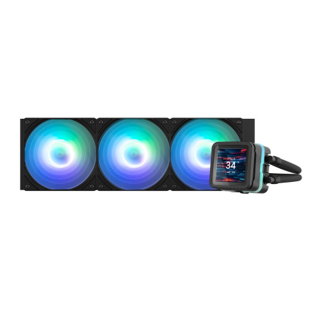 Система рідинного оxолодження  Zalman Alpha 2DS A36 ARGB, LGA1851, 1700, 1200, 115x, AM5, AM4, TDP 350W, чорний - фото 1