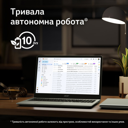 Ноутбук Acer Chromebook CB315-4HT 15" FHD IPS Touch, Intel C N4500, 8GB, F128GB, UMA, ChromeOS, сріблястий - фото 6