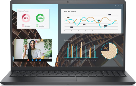 Dell Ноутбук Vostro 3530 15.6" FHD AG, Intel i7-1355U, 16GB, F512GB, UMA, Lin, чорний - фото 1
