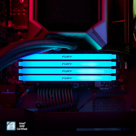 Пам'ять ПК Kingston DDR4 32GB KIT (16GBx2) 3200 FURY Beast RGB - фото 5