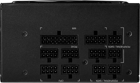 Chieftec Блок живлення Polaris (1050W), >90%, 80+ Gold, 135mm FDB, 1xMB 24pin(20+4), 2xCPU 8pin(4+4), 4xMolex, 12xSATA, 4xPCIe 8pin(6+2), 1xPCIe GEN5 16pin, Fully Modular - фото 4