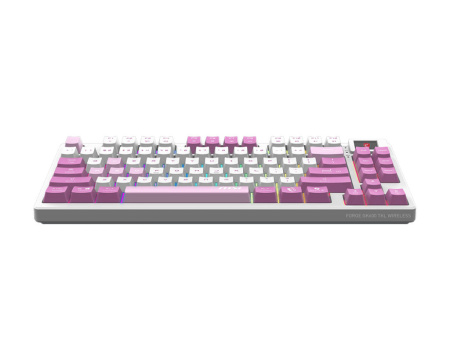 Клавіатура механічна MSI FORGE GK600 TKL W VIOLET UA 83key, mechanical Linear, USB-A, Wireless, Bluetooth, EN/UKR/RU, RGB, фіолетовий - фото 4