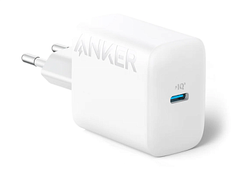 Мережевий зарядний пристрій Anker PowerPort - 20W USB-C + USB-C cable White