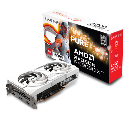 Відеокарта SAPPHIRE Radeon RX 9060 XT 16GB GDDR6 PURE GAMING OC білий - фото 6