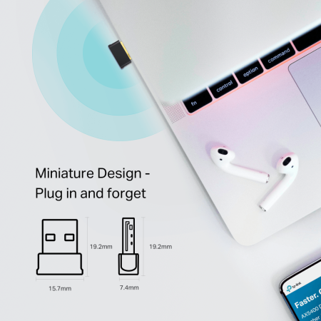 Адаптер WiFi TP-LINK Archer T600UB nano AC600, USB, BT4.2 - фото 4