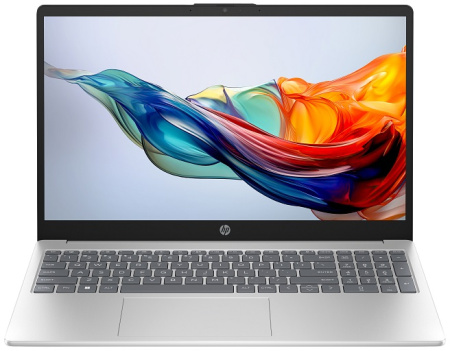 Ноутбук HP 15-fc0057ua 15.6" FHD IPS AG, AMD R5-7520U, 16GB, F1TB, UMA, DOS, сріблястий - фото 1