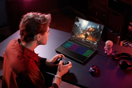 Acer Ноутбук Nitro 16 AN16-42 16" WUXGA IPS, AMD R7-8845HS, 16GB, F512GB, NVD4060-8, Lin, чорний - фото 4