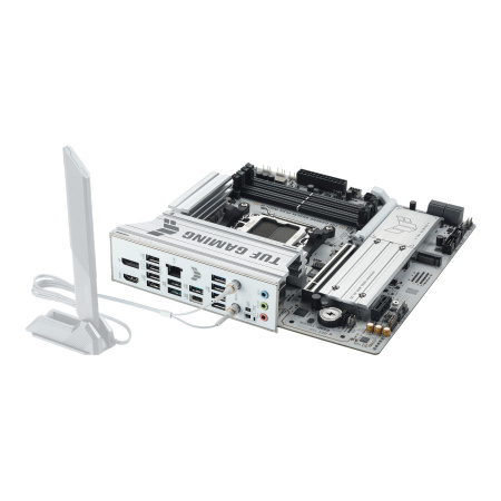 Материнcька плата ASUS TUF GAMING B850M-PLUS WIFI7 W sAM5 B850 4xDDR5 M.2 HDMI DP Wi-Fi BT mATX білий - фото 7 Материнcька плата ASUS TUF GAMING B850M-PLUS WIFI7 W sAM5 B850 4xDDR5 M.2 HDMI DP Wi-Fi BT mATX білий - фото 7