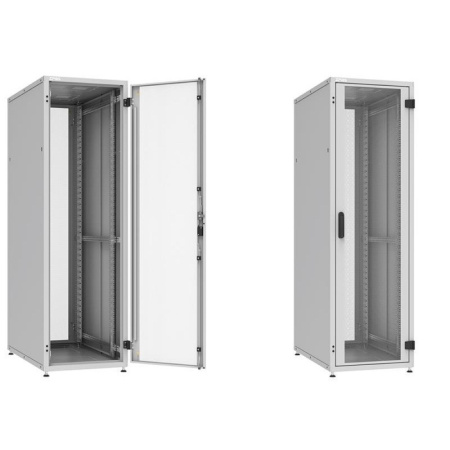 ZPAS Шафа 19", 18U, SZB IT, одностулкові передні та задні перфоровані двері, 600x800 мм, максимально 1000кг, чорна - фото 2