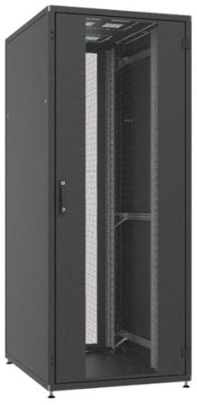 Шафа ZPAS 19", 24U, SZB IT, передні скляні двері, 600x800 мм, максимально 1000кг, чорна - фото 1