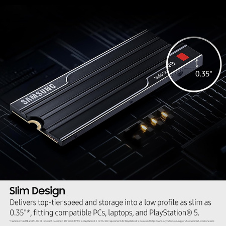 Накопичувач SSD Samsung M.2 1TB PCIe 5.0 9100PRO+ радіатор - фото 8