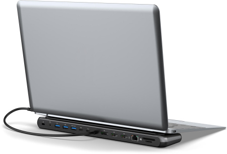 Док-станція DIGITUS USB-C > 2xHDMI/1xDP/3xUSB-A/USB-C/RJ54/PD/Audio - фото 4