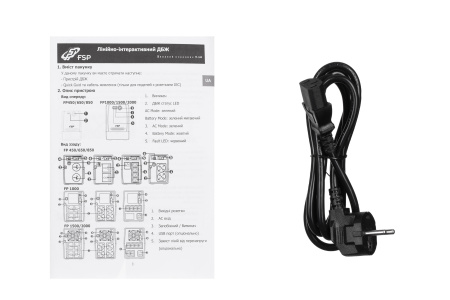 Джерело безперебійного живлення FSP FP1000, 1000VA/600W, LED, 4xC13 - фото 5