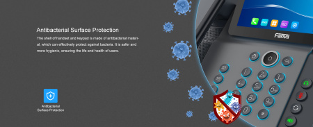 Fanvil Телефон IP V67 2xGE LAN, 1xUSB-A, BT, WiFi, SIP, VPN, PoE, 7" кольоровий екран, вбудована камера, Android - фото 4