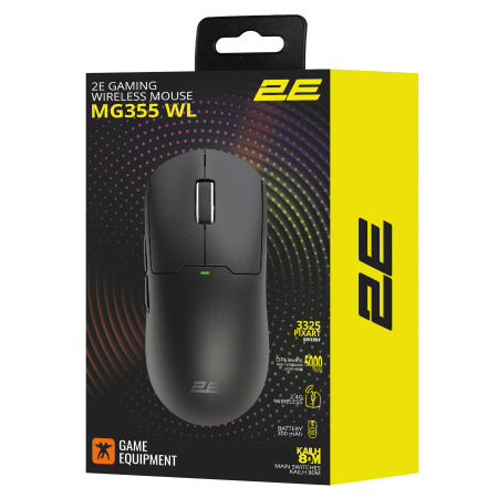 2E Gaming Миша MG355 WL, RGB, USB-A/WL, чорний - фото 8