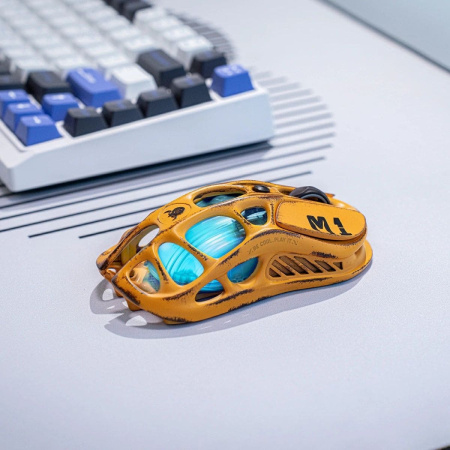 Миша GravaStar Mercury M1 Pro, magnesium alloy body, BT/WL/USB-A, RGB, Battle-Worn Yellow - фото 6