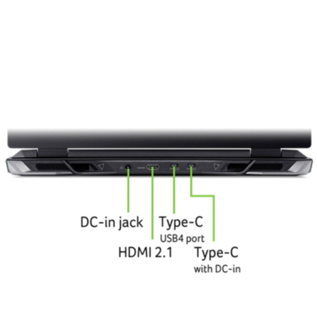 Acer Ноутбук Nitro 16 AN16-42 16" WUXGA IPS, AMD R7-8845HS, 16GB, F512GB, NVD4060-8, Lin, чорний - фото 8