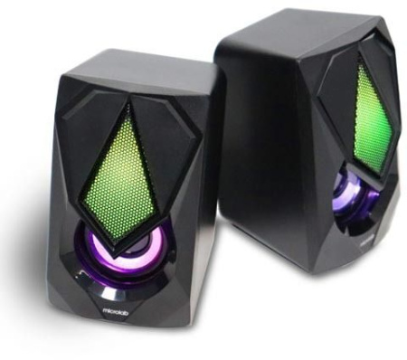 Акустична система MICROLAB B-25 2.0, USB, LED, чорний - фото 2