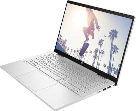 HP Ноутбук Pavilion x360 14-ek2002ua 14" FHD IPS Touch, Intel 7-150U, 16GB, F1024GB, UMA, DOS, сріблястий - фото 4