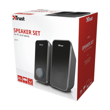 Акустична система Trust Arys 2.0, 14Вт, USB/AUX, чорний - фото 10