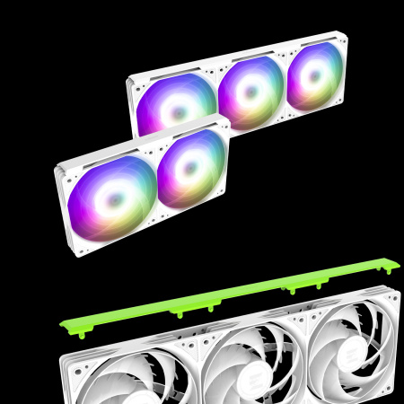 Система рідинного оxолодження  Zalman Alpha 2SE A36 ARGB, LGA1851, 1700, 1200, 115x, AM5, AM4, TDP 350W, білий - фото 6