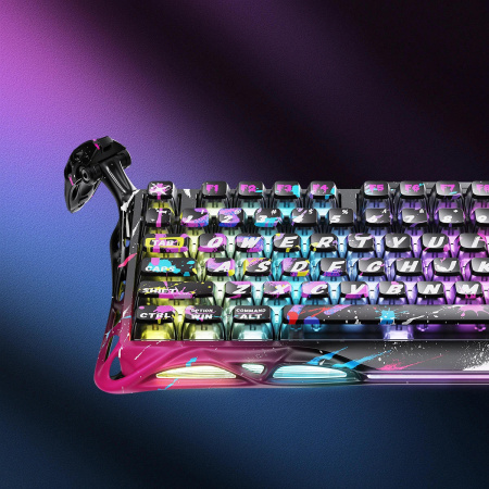 Клавіатура механічна GravaStar Mercury V75 Pro 80keys, Magnetic Jade Gaming, 8K, USB-A, RGB, Neon Graffiti - фото 4 Клавіатура механічна GravaStar Mercury V75 Pro 80keys, Magnetic Jade Gaming, 8K, USB-A, RGB, Neon Graffiti - фото 4