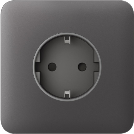 Ajax Передня панель для вбудованої розеткиSoloCover for Outlet Basic, grey - фото 1