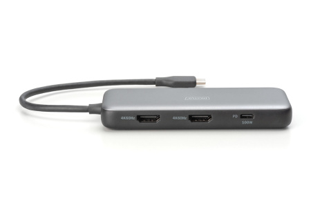 Док-станція DIGITUS USB-C > 2xHDMI/2xUSB-A/USB-C/SD/MicroSD/RJ54 - фото 3