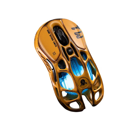 Миша GravaStar Mercury M1 Pro, magnesium alloy body, BT/WL/USB-A, RGB, Battle-Worn Yellow - фото 2