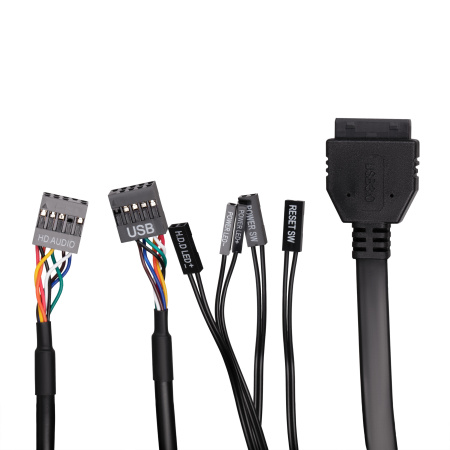 Корпус 2E Credo V200B без БЖ, 2xUSB3.0, 1x80мм, VGA 250мм, mATX, чорний - фото 7