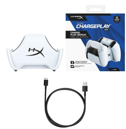 Зарядна станція HyperX ChargePlay Duo для PS5 DualSense, білий - фото 8