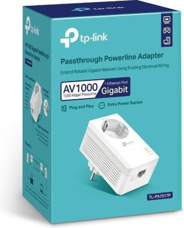 TP-Link Адаптер Powerline TL-PA7017P AV1000, 1xGE, Розетка - фото 5