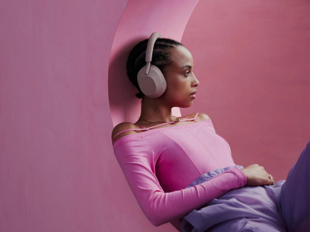 Навушники Over-ear Sony WH-1000XM5 BT 5.2, ANC, Hi-Res, AAC, LDAC, Wireless, Mic, Рожевий - фото 2