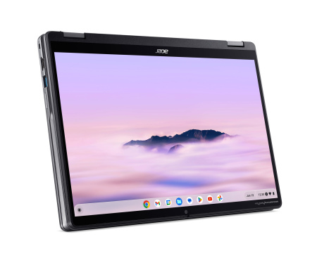 Acer Ноутбук Chromebook Plus Spin 514 CP514-4HN 14" WUXGA IPS Touch, Intel 5-120U, 8GB, F256GB, UMA, ChromeOS, сірий - фото 5