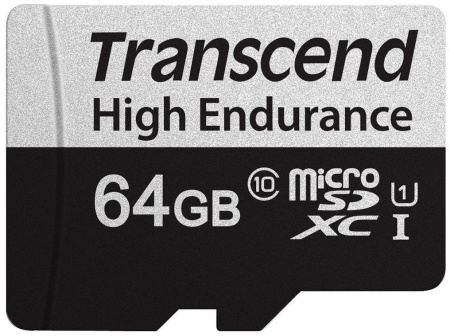 Карта пам'яті Transcend microSD   64GB C10 UHS-I U1 High Endurance (85TB) - фото 2