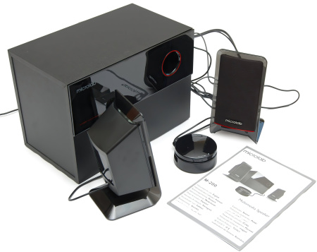 Microlab Акустична система M-200 2.1, 40W, mini-jack, чорний - фото 3