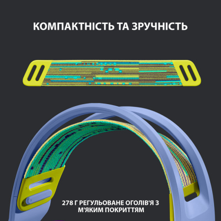 Гарнітура Logitech G733 Lightspeed Wireless RGB, LILAC - фото 5