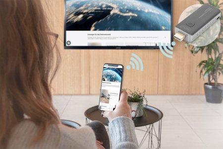Digitus Система для презентацій Click & Present Mini - Wireless Collaboration System HDMI, 1xTX, 1xRX - фото 6