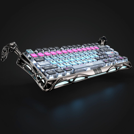 Клавіатура магнітна GravaStar Mercury V75 Pro 80keys, Magnetic Jade Gaming, 8K, USB-A, RGB, Cyberpunk - фото 4