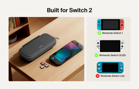 Чохол Belkin із акумулятором 10000мА·год для Nintendo Switch 2, Charcoal - фото 19
