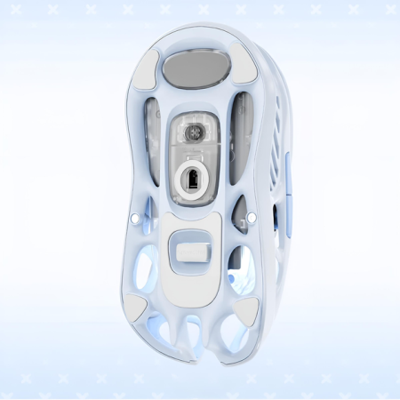 Миша GravaStar Mercury M1 Pro, magnesium alloy body, BT/WL/USB-A, RGB, Ice Blue - фото 2
