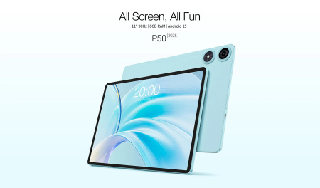 Планшет Teclast P50 (2025) 11" 8ГБ, 128ГБ, LTE, 7000мА•год, Android, блакитний - фото 3