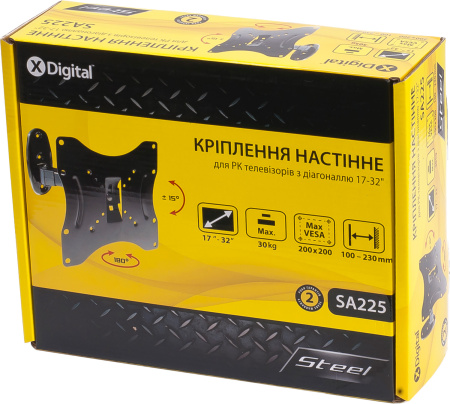 Кронштейн настінний X-Digital STEEL SA225 Black - фото 3
