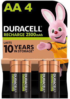 Акумулятори Duracell Rechargeable AA 2500 mAh, 4 шт.