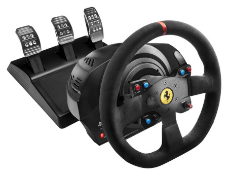 Кермо і педалі Thrustmaster T300 Ferrari Integral RW Alcantara edition, Офіційна ліцензія Ferrari та Sony, PC/PS3/PS4/PS5 - фото 1